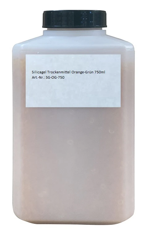 Silica gel desiccant orange-green 750ml