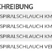 DUO-Spiral-PU-Schlauch Bestellinformation
