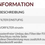 Luftfilter - FILTER EINSTUFIG